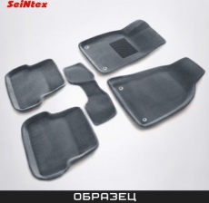 Коврики текстильные 3D Seintex с бортиком для салона Infiniti M37 2010-2021. Серые