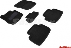 Комплект ковриков Seintex 3D ворсовые для салона и багажника Mitsubishi Eclipse Cross 2017-2021 ЧЕРНЫЕ